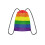 Rainbow Stripe Drawstring Backpack Bag 2