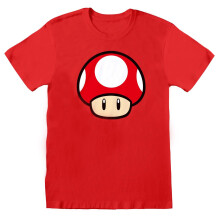 (M, Red) Super Mario Unisex Adult Power Up Mushroom T-Shirt
