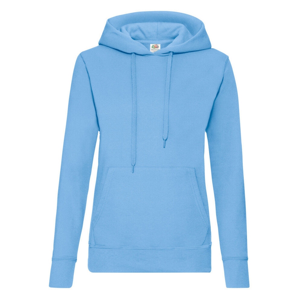 Fruit Of The Loom (2Xl, Sky Blue) Ladies Lady Fit Hooded Sweatshirt / Hoodie