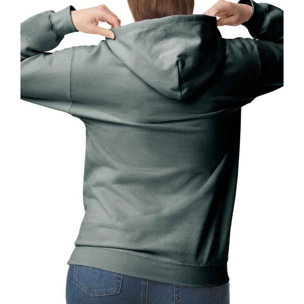 Gildan (L, Dark Heather) Unisex Adult Midweight Fleece Hoodie
