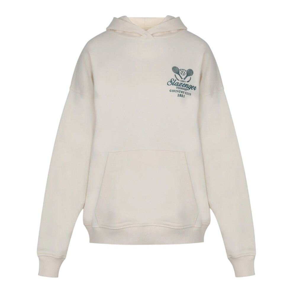 Slazenger (14 Uk, ) Womens/Ladies Logo Drop Shoulder Hoodie White