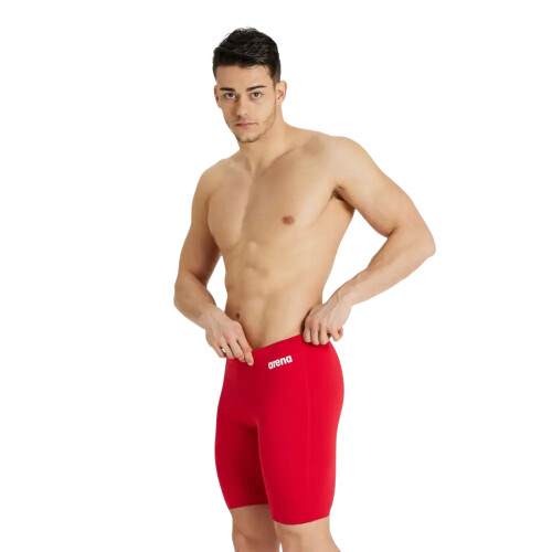 Arena (36R, Red/White) Arena Mens Solid Jammer Shorts 2