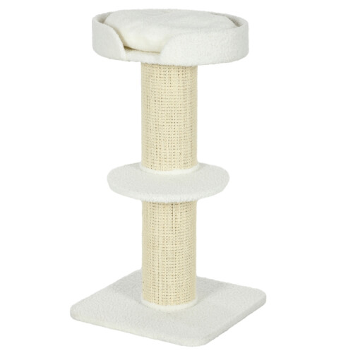 Árvore para Gatos com Cama e Plataforma de Lã, Creme