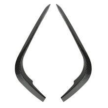 Car Front Bumper Lip Splitter Spoiler Strips for 3 Series E90 E91 M Sport 2005-2008 Air Knife Trims Carbon Fiber