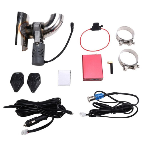 63mm Car Exhaust Sound Valve System Clamp Pipe Connect Remote Controller  Button Adjustable Modification Kit