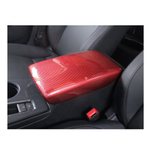 Carbon Fiber Red Interior Armrest Box Panel Trim Car Central Armrest Box Panel for 11Th 2021-2023