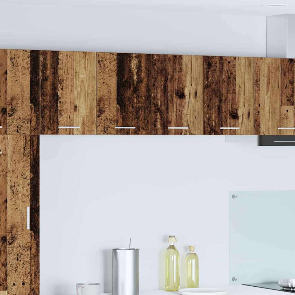 Vidaxl Hanging Cabinet With Storage Old Wood And White 60 X 31 X 40 Cm