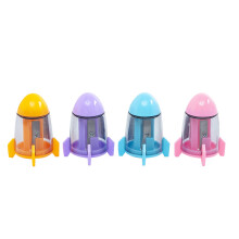 (390 Random 1) Creative Rocket Shaped Single Hole Pencil Sharpener Pencil Planer Kawaii Student Stationery School Office Supplies Gift Prize