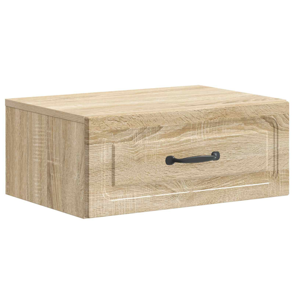 Vidaxl Wall-Mounted Bedside Cabinet Sonoma Oak 49 X 34.5 X 20 Cm