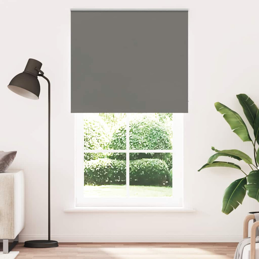 Vidaxl Roller Blind Blackout Grey 120X230 Cm Fabric Width 116.6 Cm Polyester