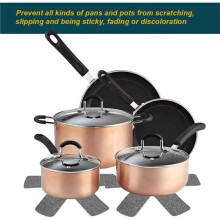 Pot and Pan Protectors, Set of 12 and 3 Different Size, Pot Dividers Pads/Stacking Pan Protectors/Pan Separators Pads