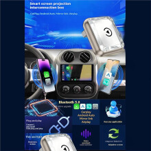 Adaptateur CarPlay Sans Fil 4en1 Airplay/Lien Miroir/Android Auto/Carplay AI Box Dongle USB Système Intelligent de Voiture B