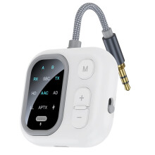 Audio Adapter, 2 in 1 Wireless Audio Transmitter Receiver RX/TX for Car Home Airplane Airline Travel