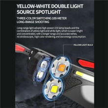 Multifunctional Glasses LED Glasses Rechargeable Headlight 8 Modes Type-C Rechargeable for Night Camping Fishing Cycling