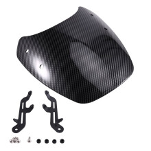 Pare-Brise Avant en Fibre de Carbone pour Moto pour Bonneville T100 120 Thruxton 900 Motif Fibre de Carbone