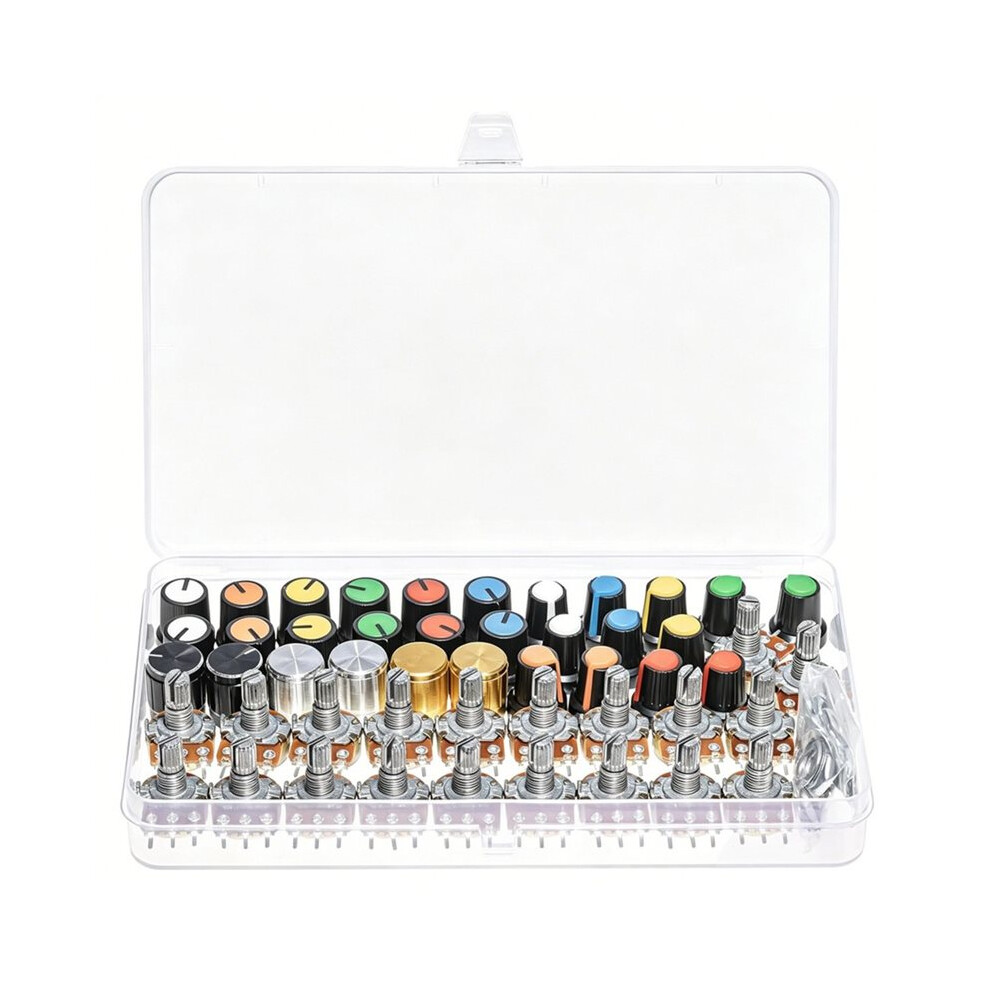 Wh148 Potentiometer Kit 1K 2K 5K 10K 20K 50K 100K 250K 500K 1Mk Ohm 15Mm Shaft Single-Joint Linear Potentiometers 6033064698702