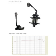 D57 Cardioid Condenser Clip- Drum Microphone Snare Drum Tom Drum Microphone All-Metal Suitable for Stage Studio A