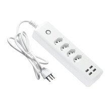 Multiprise de Bureau avec 4 USB, Contrôle par Application WIFI, Calcul de Puissance, Prise de Courant BR