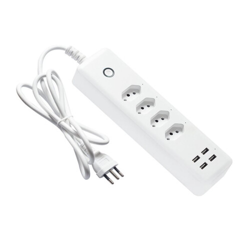 Desktop Power Strip Multi Plug Outlet with 4 USB  WIFI APP Control Timing Power Calculation Power Strip BR Plug