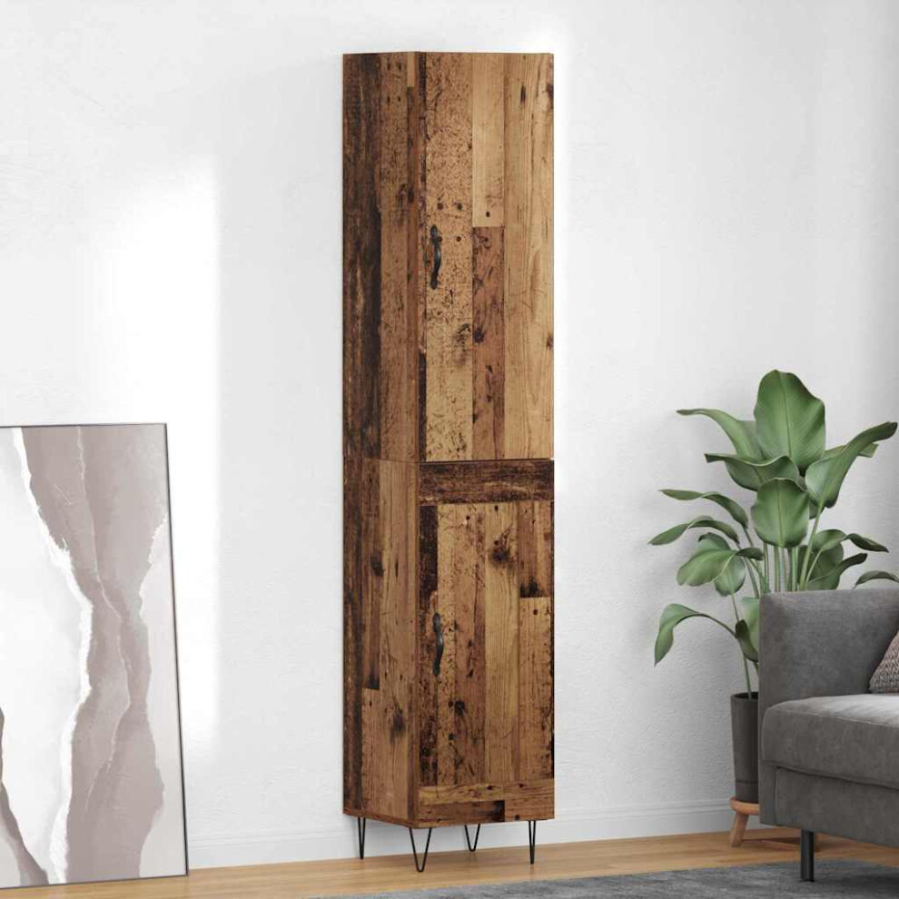 vidaXL Wood Tall Slim Highboard - 30 x 60 x 30cm - Brown - Image 2
