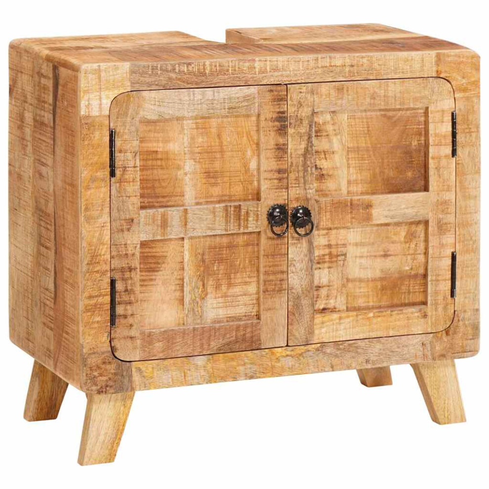 Vidaxl Bathroom Cabinet Brown Solid Mango Wood And Engineered Wood