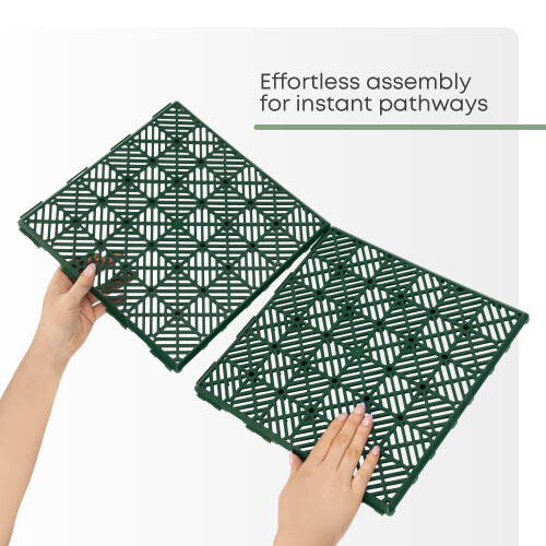Fineway Outdoor Interlocking Tiles 9 Pack Green 1