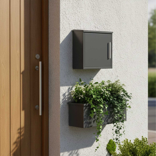 Wall-Mounted Metal Mailbox with Lock - Weatherproof 2