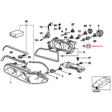 63128362503 Zócalo de Bombilla de Faro para Serie 5 X5 2000-2003 Soporte de Adaptador de Base de Faro