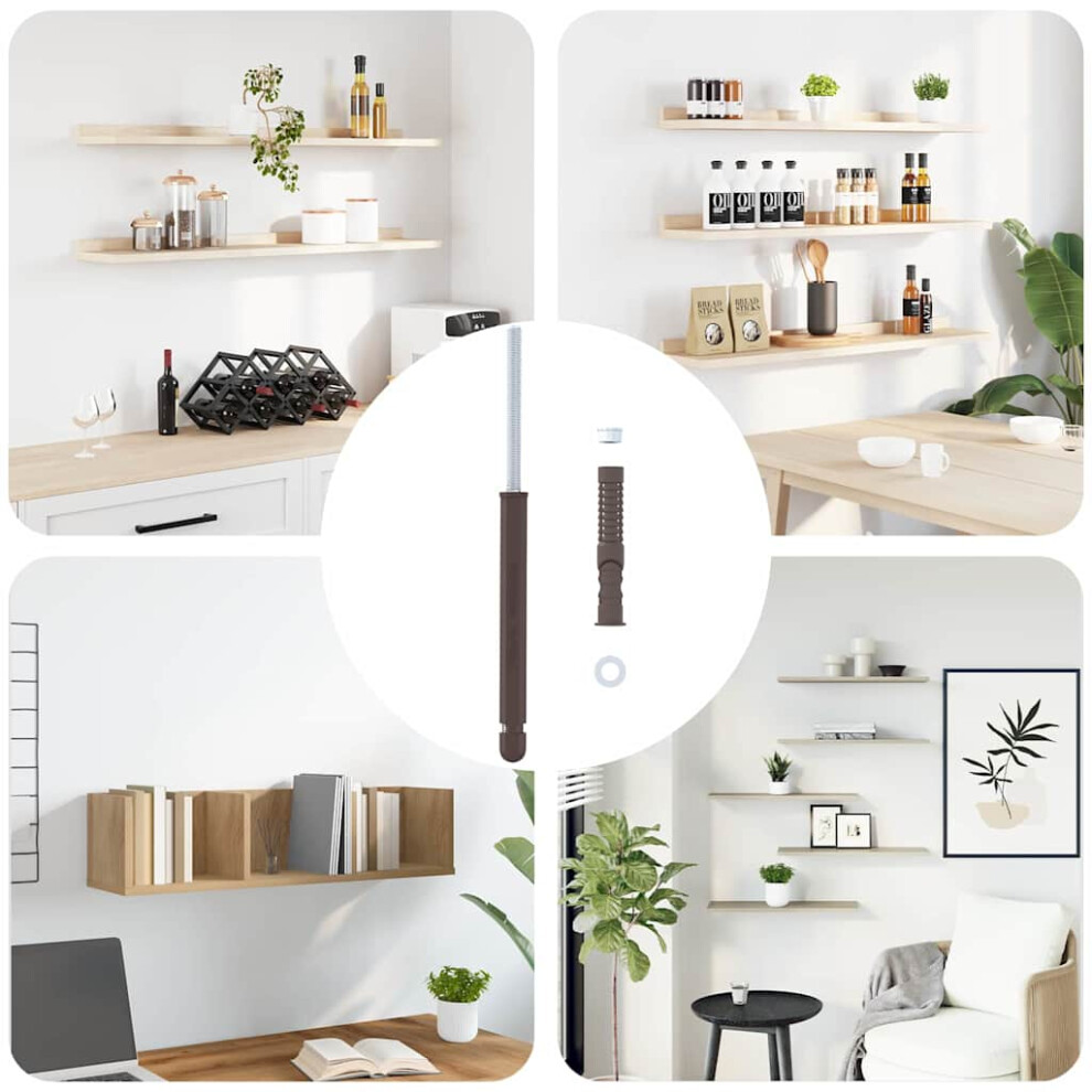 Vidaxl Floating Shelf Brackets 12 Pcs Beige Ã10 X 170 Mm Steel 8721288852182