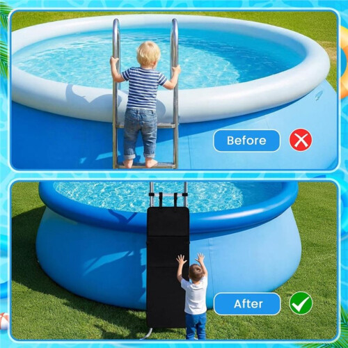 Pool Ladder Protector Cover Bunk Bed Ladder Cover for Bunk Bed Above Ground Pool Climbing Falling Guard Protector 2