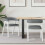 VidaXL vidaXL Dining Chairs 2 pcs White 54 x 57 x 73 cm Solid Rubber Wood 1