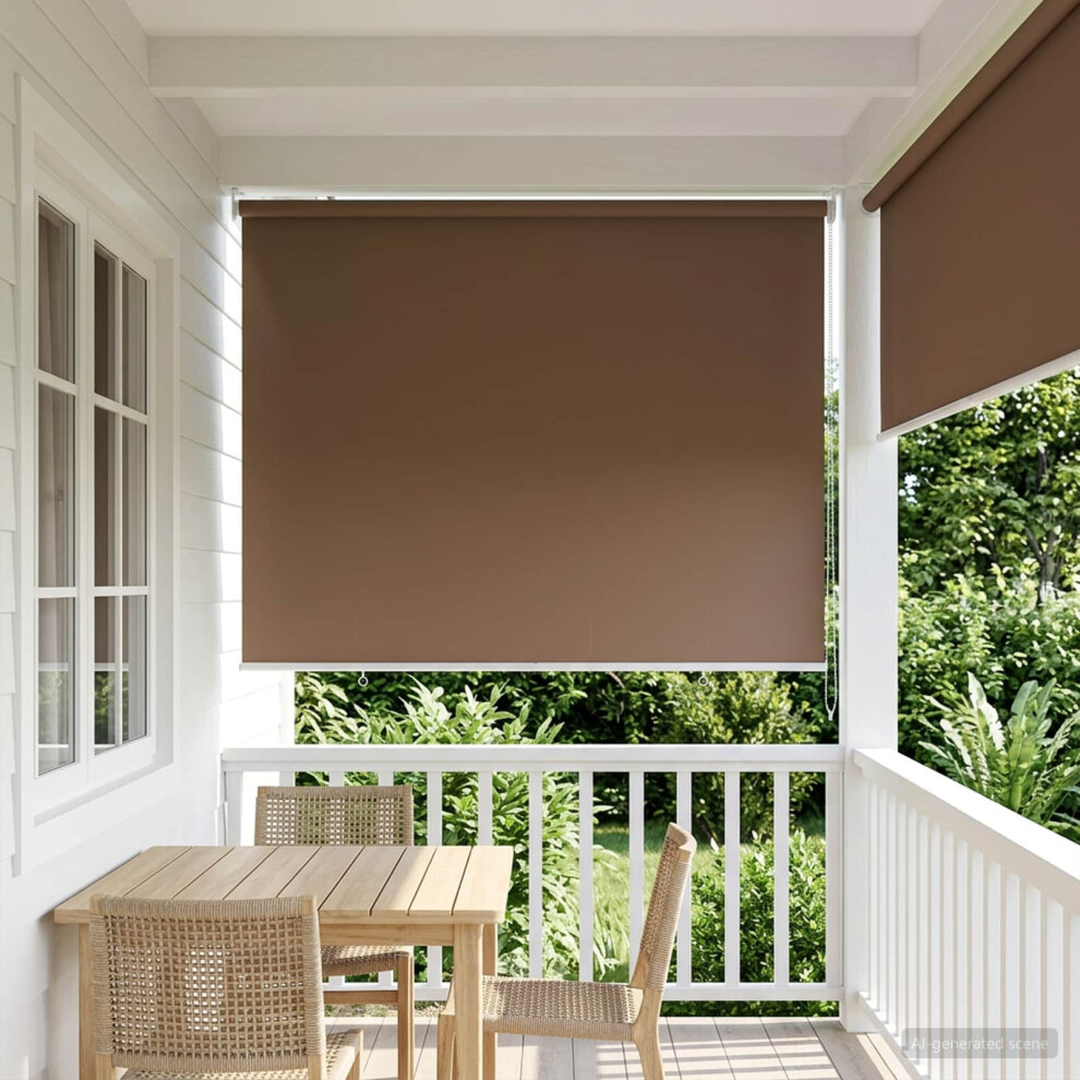 Vidaxl Outdoor Roller Blind Uv Protection Taupe 145 X 230 Cm Polyester Light