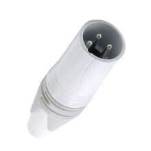 Conector Neutrik XLR de 3 Pines con Conector Macho Chapado en Plata para Cable de Micrófono DIY NC3FXX-WT para Audio