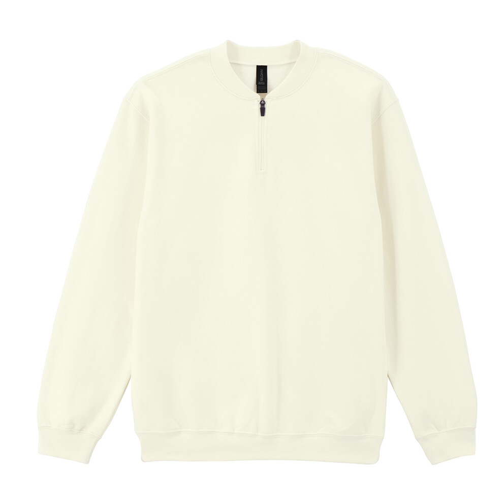 Gildan (Xxl, Off White) Unisex Adult Softstyle Midweight Quarter Zip Sweatshirt