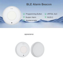 BLE 6.2 Beacon Tag with Accelerometer and Buzzer NRF54L Wireless Module Indoor Positioning IBeacon Eddystone