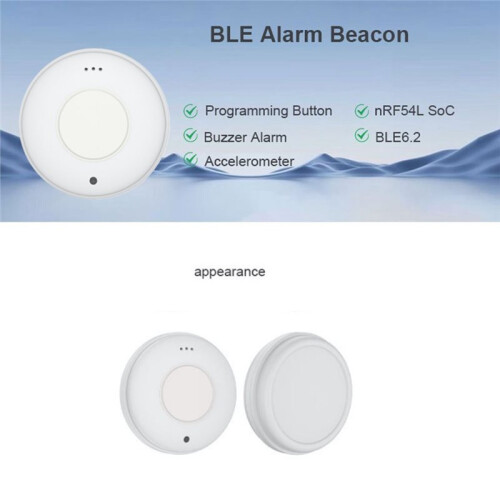 BLE 6.2  Beacon Tag with Accelerometer and Buzzer NRF54L Wireless Module Indoor Positioning IBeacon Eddystone