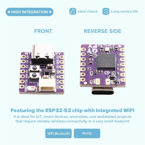 5426 QT Py ESP32-S3 WiFi Dev Board with STEMMA QT Development Board for  CircuitPython MicroPython Projects 2