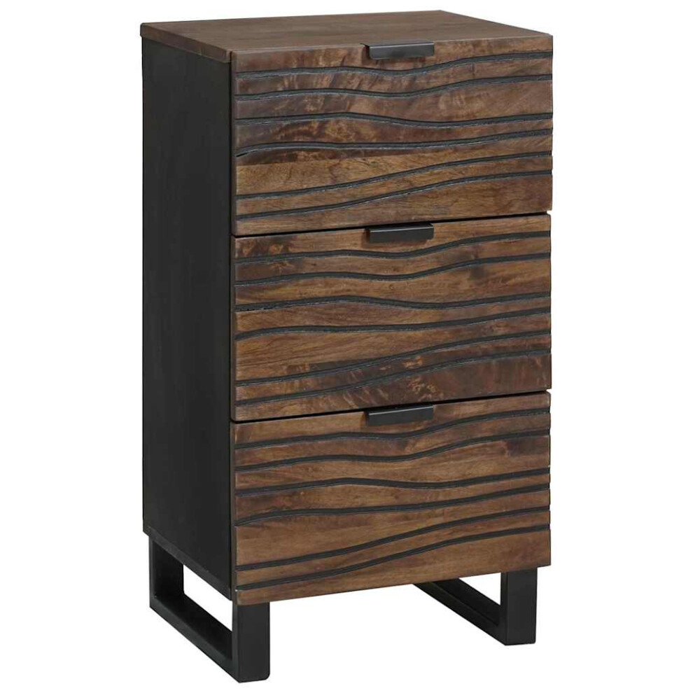 Vidaxl Sideboard With Drawer Brown 40 X 33 X 75 Cm Solid Mango Wood