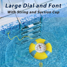 Floating Pool Thermometer Easy Read - Battery-Free, Waterproof Pool Thermometer Floating for Pools, Spas & Hot Tub