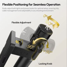 Ulanzi AL06 Adjustable Light Handle Grip Stand with Power Mount Angle for Fill Light COB Light Air Tube Light Max Load 4KG