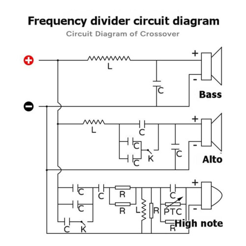 1000W 3 Way Speaker Crossover PA-3804A Audio Frequency Divider Board Adjustable Tweeter Mid Woofer Network 1