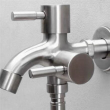 Double Outlet Faucet Multifunctional Double Outlet Faucet Suitable for Laundry Sink and Washing Machine Connection