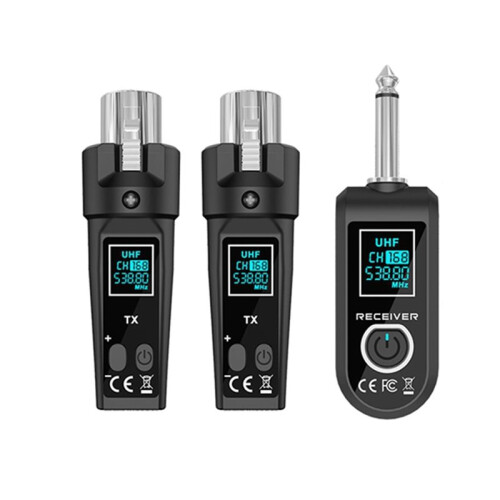 UHF Microphone Wireless Converter System XLR Transmitter and Microphone Receiver for Dynamic Condenser Microphone