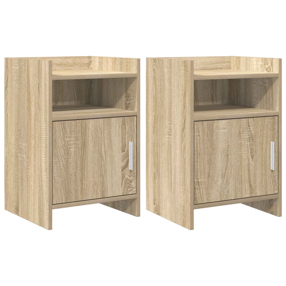 Vidaxl Bedside Tables 2 Pcs Sonoma Oak 40 X 36 X 60 Cm Engineered Wood