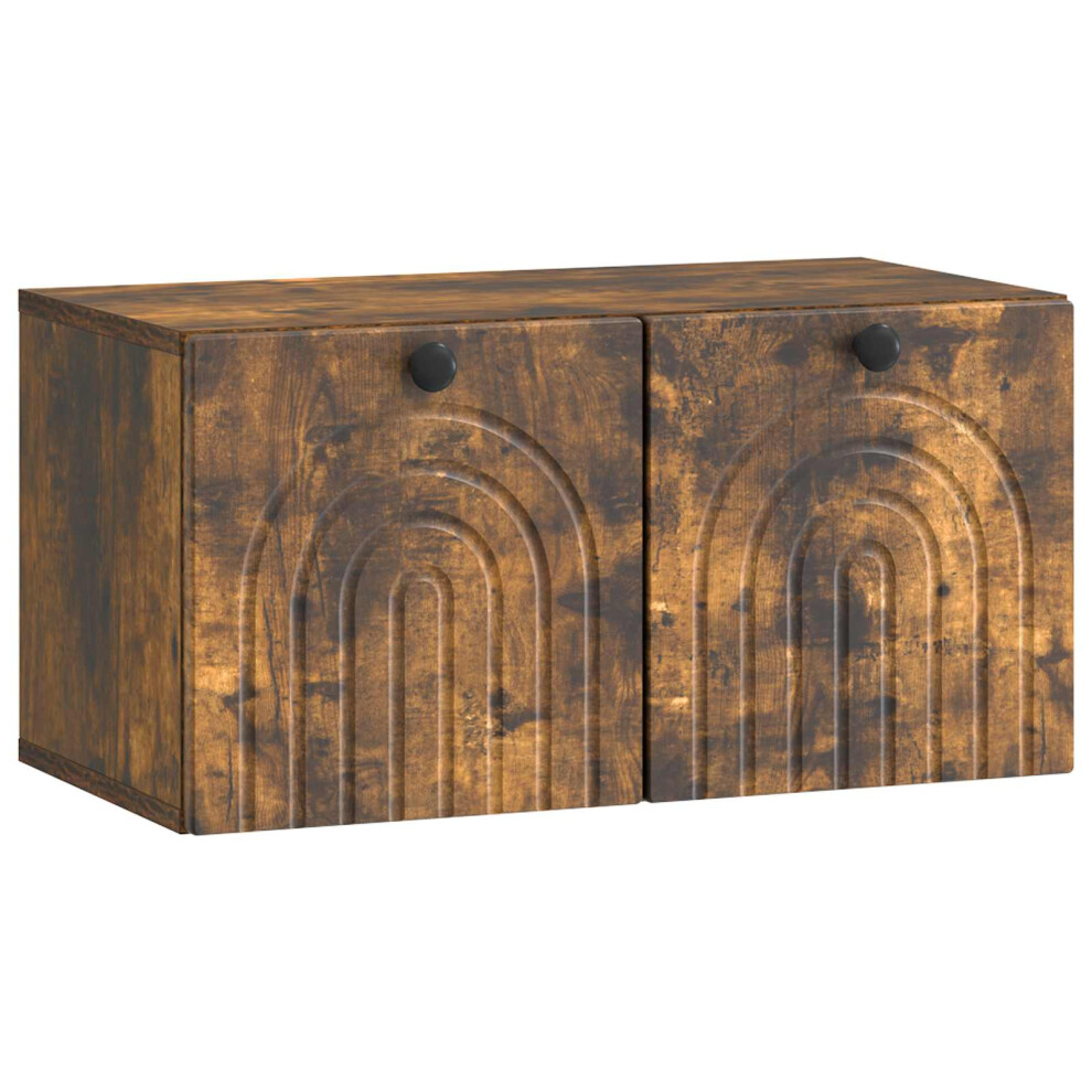 Vidaxl Wall-Mounted Tv Cabinet Smoked Oak 59.5 X 31 X 30 Cm