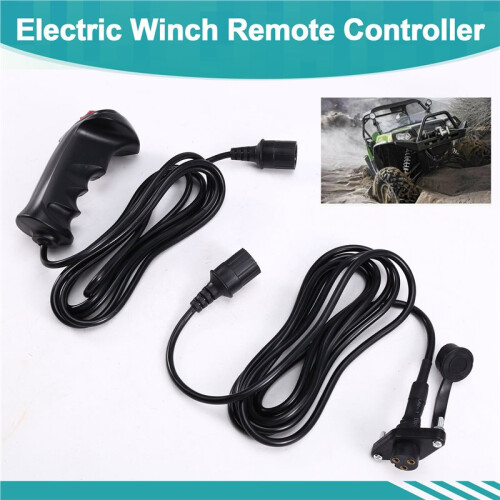 Remote Electric Winch Controller 3 Prong Compatibility with 3 Meter Extension Cable for Vehicle Recovery Operations 2