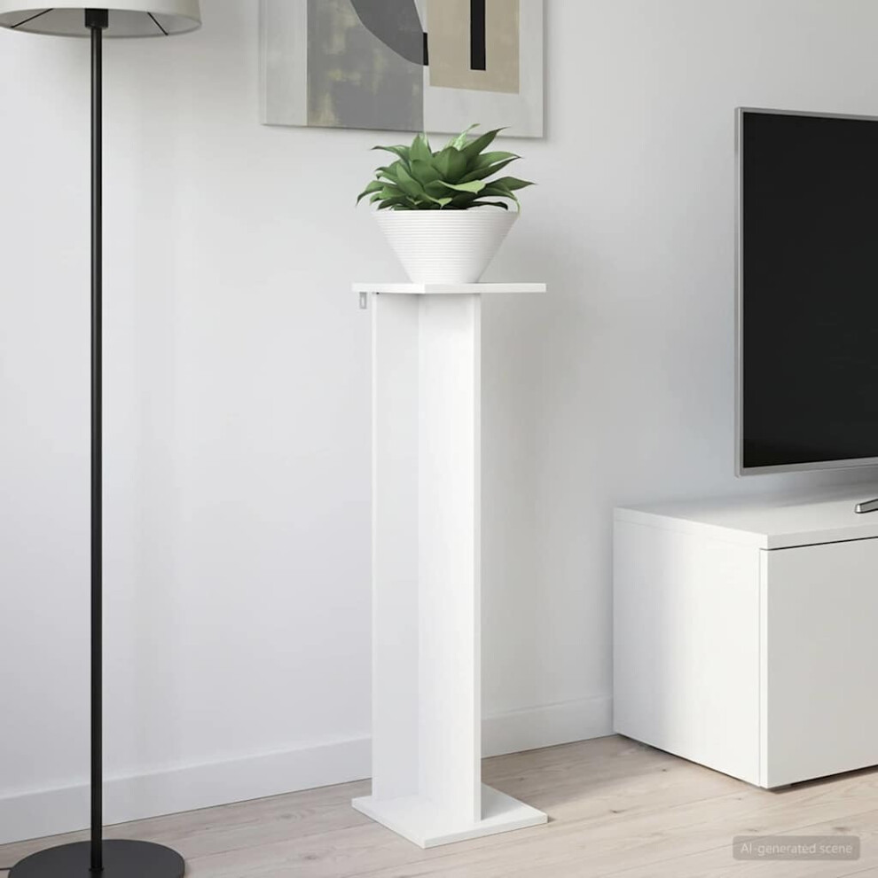 Vidaxl Plant Stand White 25 X 25.5 X 100.5 Cm Engineered Wood