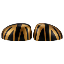Für Cooper R50 R52 R53 RHD Rückspiegel Rückspiegel Abdeckung Schale Dekoration Autoteile Gold Flagge