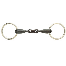 (5.5in, Black) Korsteel Sweet Iron French Link Loose Ring Snaffle Bit