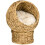 Panier pour chat en rotin avec coussin pour petits animaux, marron 1